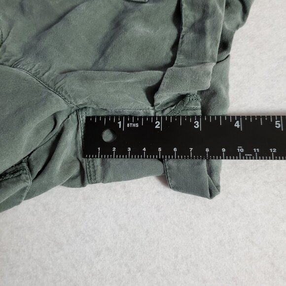 AERIE Women's S Elastic Pull On Shorts Pockets Casual Lightweight Olive Green - Picture 6 of 13